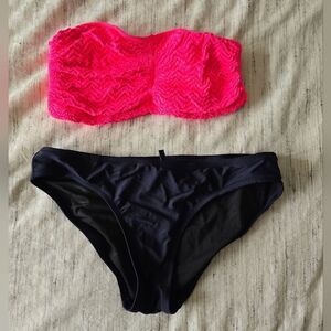 Urban Outfitters Out From Under Seamless Zigzag Shirred Tube Bikini Set